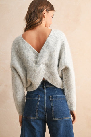 The Frosted Twist Back Sweater