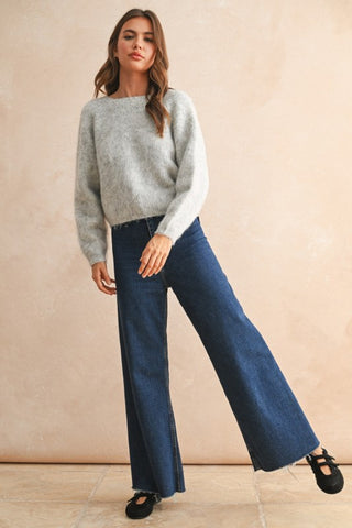The Frosted Twist Back Sweater