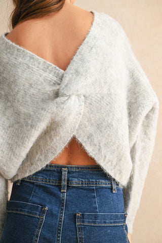 The Frosted Twist Back Sweater