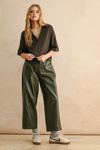 The Espresso Collar Knit Top