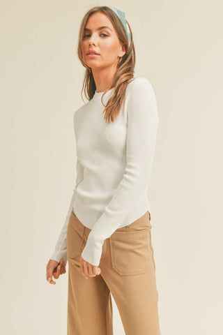 The Ivory Form Ribbed Knit Top