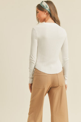The Ivory Form Ribbed Knit Top
