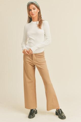 The Ivory Form Ribbed Knit Top