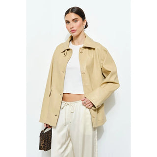 Georgine Relaxed Faux Leather Jacket