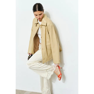 Georgine Relaxed Faux Leather Jacket