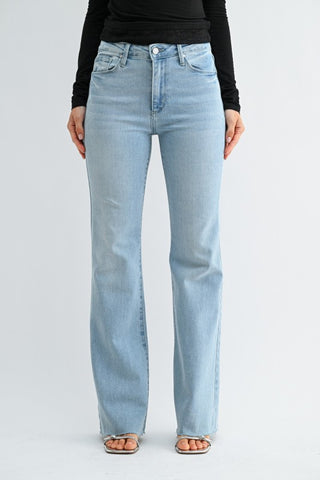 Sunwashed Scissor Flare Denim