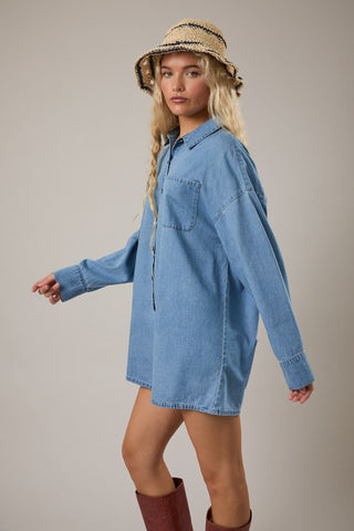 The Sunday Stroll Denim Romper