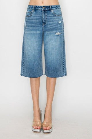 Bluebird Raw Hem Bermudas