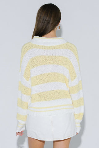 Limoncello Coast Knit Polo Sweater