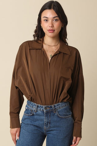 Brooki Collared Bodysuit