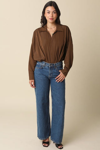 Brooki Collared Bodysuit