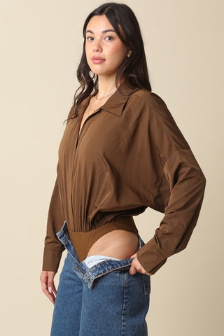 Brooki Collared Bodysuit