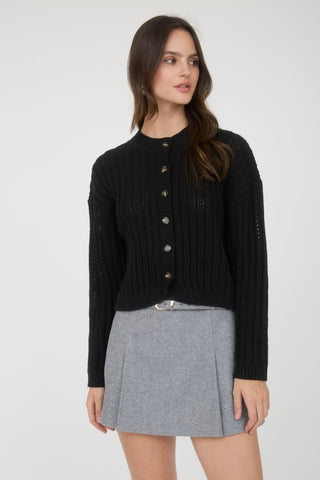The Midnight Muse Cable Cardigan