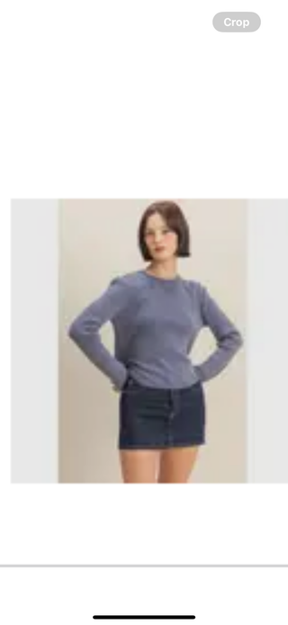Mineral Wash Waffle Knit Top