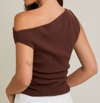 The Mocha Side-Slip Sweater Top