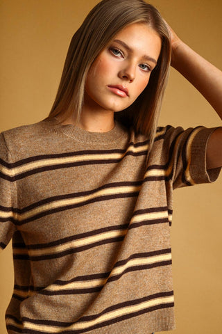 Latte Stripe Knit