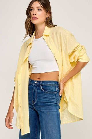 Butter Yellow Breeze Boyfriend Shirt