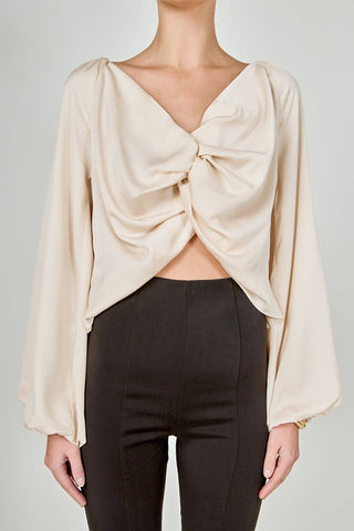 The Cream Puff Twist Top