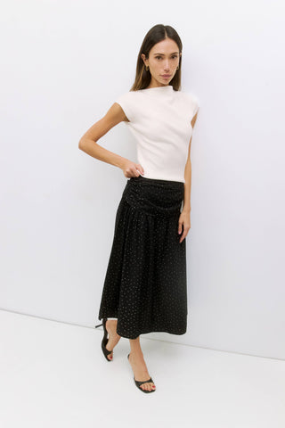 The Lori Top | Sleeveless Boat Neck Knit Top