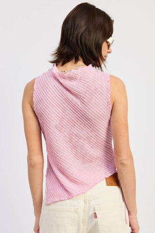 Blush Breeze Side-Tie Top