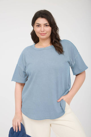 Dusty Blue Everyday Seam Tee