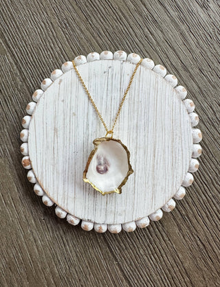 Oyster Shell Pendant Necklace - Gold Filled