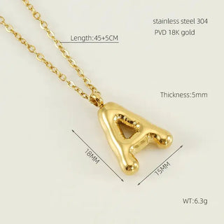 The Bubble Initial Necklace