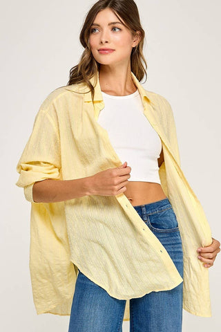 Butter Yellow Breeze Boyfriend Shirt