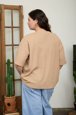 Desert Sand Relaxed Rib Tee