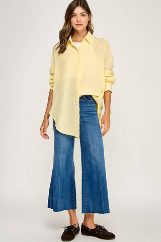 Butter Yellow Breeze Boyfriend Shirt