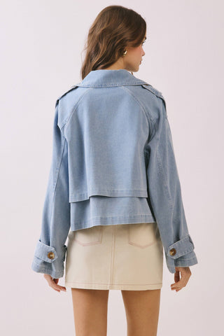 The Haley Denim Cropped Jacket