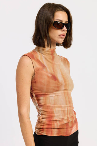 Desert Sunset Mesh Top
