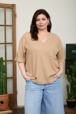 Desert Sand Relaxed Rib Tee