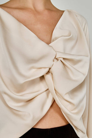 The Cream Puff Twist Top