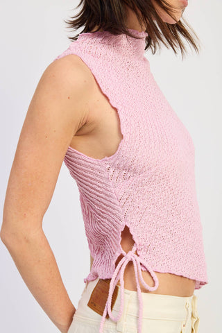 Blush Breeze Side-Tie Top