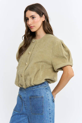 Olive Heirloom Cardigan
