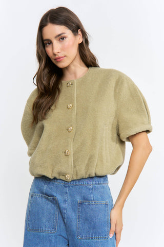 Olive Heirloom Cardigan