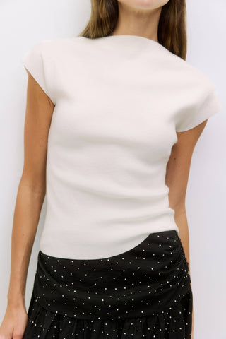The Lori Top | Sleeveless Boat Neck Knit Top